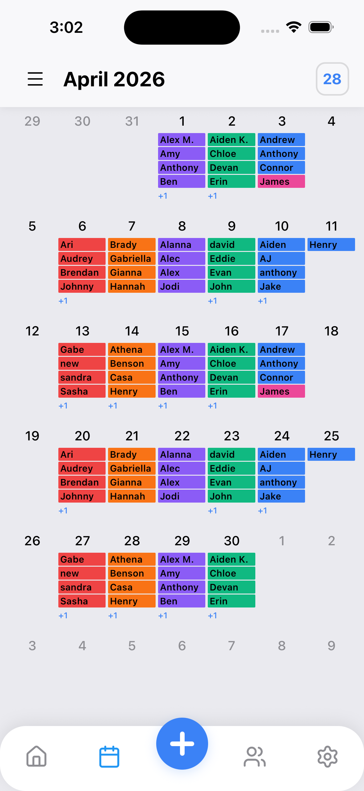 Monthly Calendar